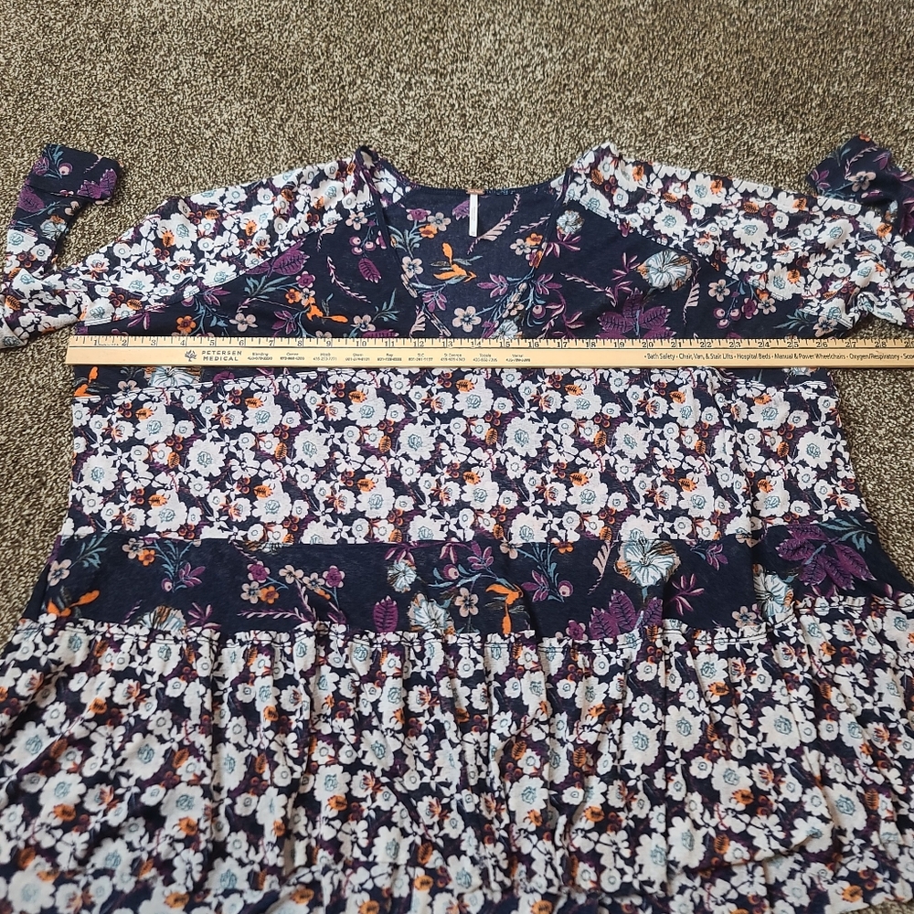 Free People Floral Isabelle Swing Tunic Size XS - Picture 8 of 10